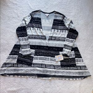 LuLaRoe Black and White Nordic Cardigan